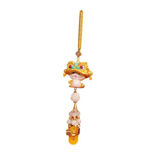 Crofta Year of The Snake Car Ornament 2025 Chinese Lunar New Year Hanging Ornament Gold Beads