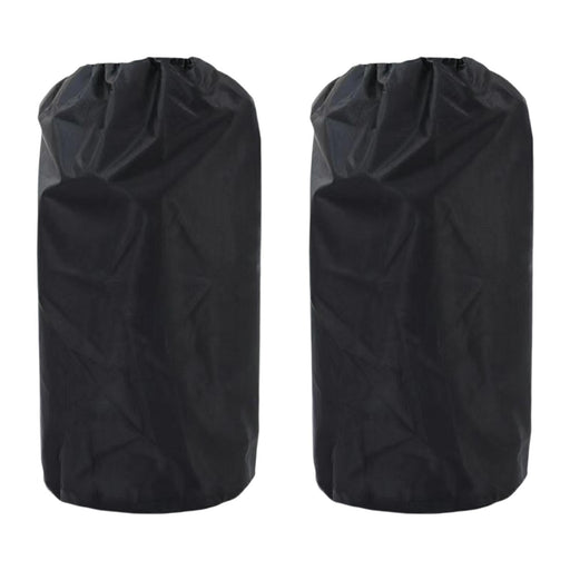 2Pcs Propane Tank Cover Black Oxford Cloth for Hiking Picnic Outdoor Camping