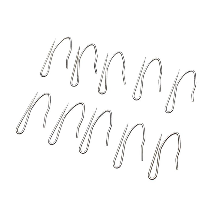 Crofta 10pcs Curtain Drapery Pin Hooks - Silvery