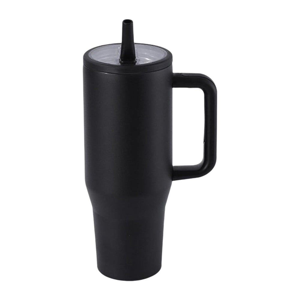 40 oz Tumbler with Handle Coffee Mug for Travel Keeps Hot/Cold Hours Iced Tea Black