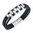 Crofta Braided Bracelet Gift Punk Rock Tribal Cuff Bracelet for Men Women Boyfriend Steel color