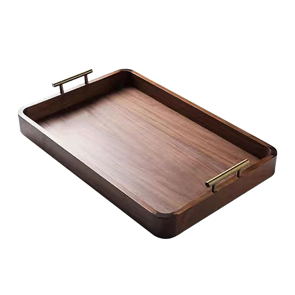 Rectangular Serving Tray Sturdy Desk Tea Tray for Bathroom Farmhouse Kitchen 38.5cmx27cmx6cm