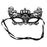 Crofta Women Black Sexy Venetian Masquerade Crown Eye Mask Lace Party Fancy Dress