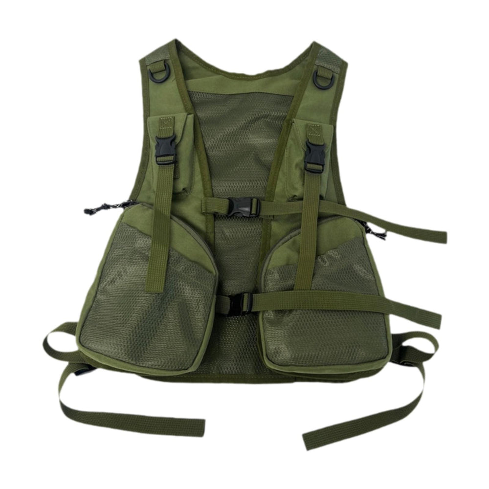 Crofta Vest Bag with Multiple Pockets Breathable Daypack for Biking Hunting Outdoor Green