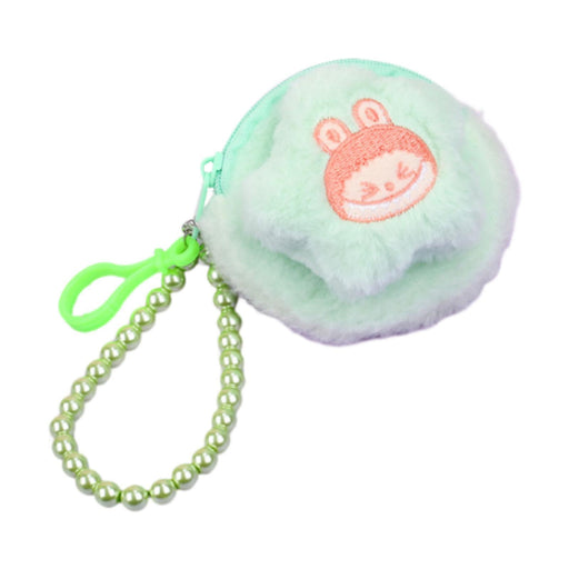 Cartoon Plush Purse with Lanyard Keychain for Dating Party Supplies Vacation Green