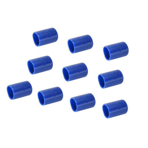 Crofta 10x Billiard Cue Tip Protectors Lightweight Portable Protective Stick Covers 13 mm Blue