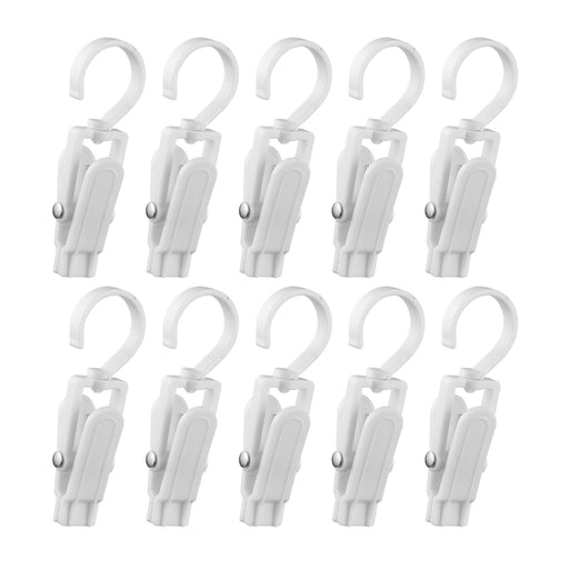 10Pcs Swivel Laundry Clips Portable Travel Clothes Pins for Pants Socks Hats White