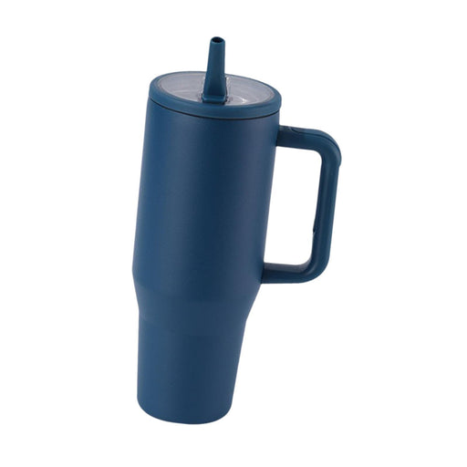 40 oz Tumbler with Handle Coffee Mug for Travel Keeps Hot/Cold Hours Iced Tea Dark blue