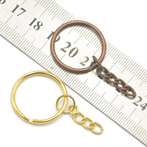 Crofta 12Pcs Key Rings DIY Keychain Key Holder With Chains