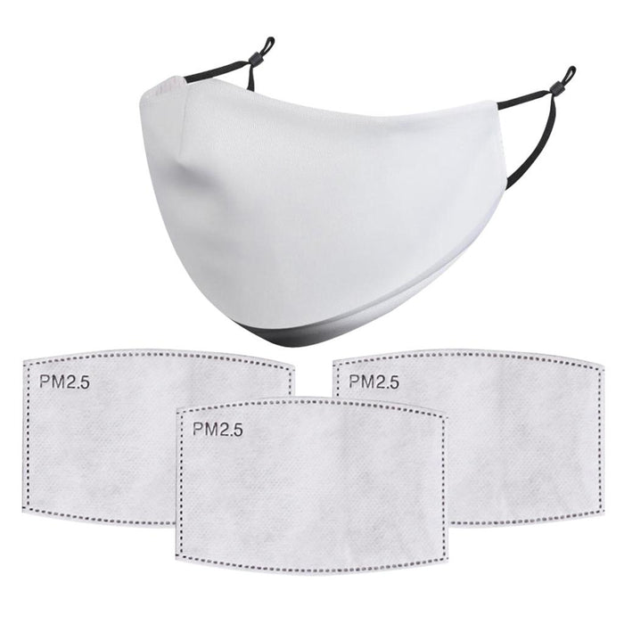 Crofta Unisex Adults Reusable Mask Anti-dust PM 2.5 Haze Filter Cover White