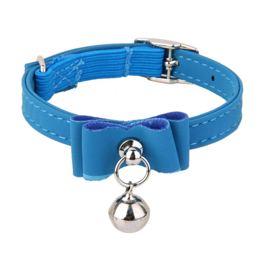 Crofta Adjustable Pet Kitten Cat Puppy Safety Collar Bell Buckle Neck Strap Blue