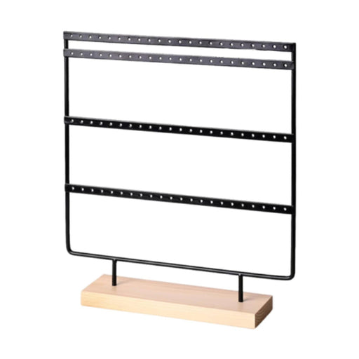 Crofta 4 Tiers Earring Display Stand Simple for Tabletop Retail Store Dressing Room Black