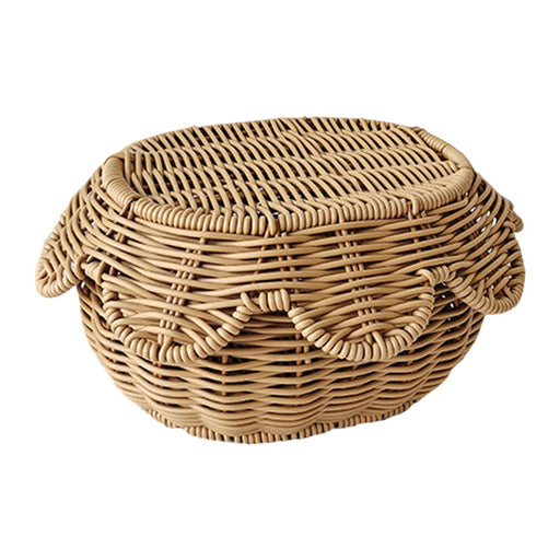 Woven Bread Basket Dustproof Woven Serving Basket for Restaurant Home Picnic S