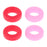 Crofta 2 Pairs Anti Slip Silicone Ear Hooks Holder for Glasses Red Pink