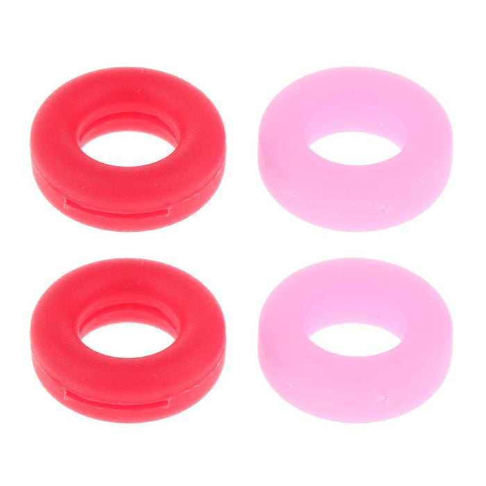 Crofta 2 Pairs Anti Slip Silicone Ear Hooks Holder for Glasses Red Pink