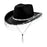 Women Cowboy Hat Casual Adults with Adjustable Chin Strap Sun Protection Hat Black