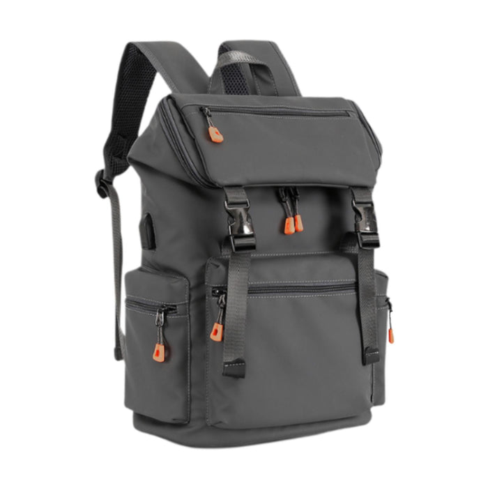 Casual Backpack Fashion Large Capacity Men Daypack for Work Camping Training Deep Grey