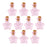 Crofta 10pcs Pink Mini Glass Bottle Vials Bottle Pendant with Cork Stopper -Star