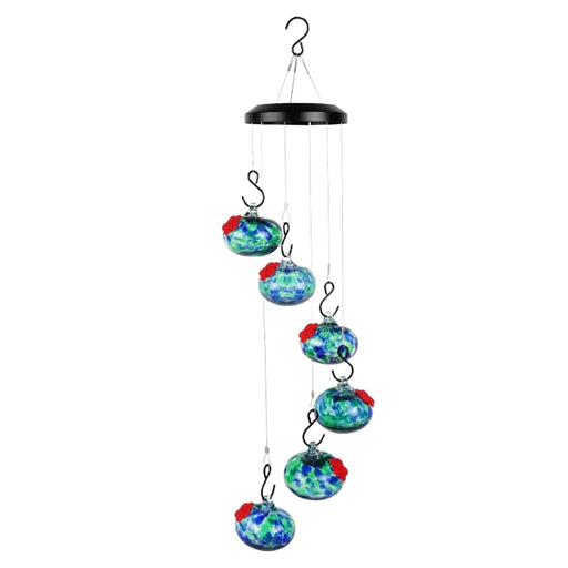 Crofta Wind Chime Hummingbird Hanging Feeder Humming Bird Feeder for Viewing Garden Style B