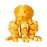 Crofta 3D Printed Octopod Animals Toy Decoration 3D Printing for Birthday Gifts yellow