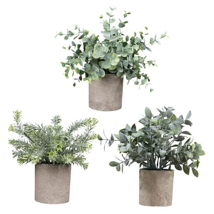 3 Pieces Artificial Potted Plants Artificial Bonsai for Office Bedroom Shelf