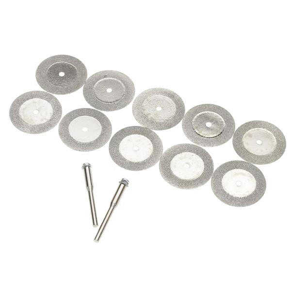 Crofta 10pcs 16mm Diamond Cut Off Disc Wheel Rotary Tool w/ Arbor