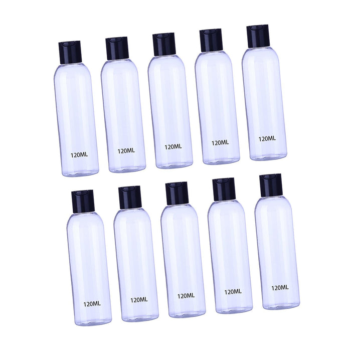 Crofta 10Pcs Empty Bottles Stylish Shampoo Bottle for Countertop Hotel Laundry Room 120ml