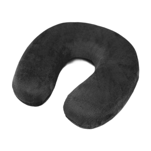 Crofta Travel Pillow Lightweight Soft Neck Support Pillow for Car Train Backpacking Black