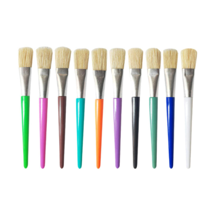 Crofta 10x Colorful Paint Brushes Set Painting Brushes for Adults Students Children