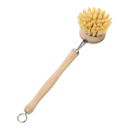 Crofta Scrubber for Cleaning Dishes Pans palm Pot Brush for Floor wood long