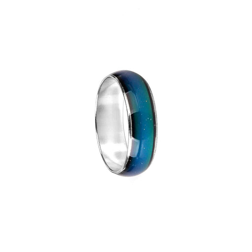 Crofta Women Men Emotion Feeling Mood Body Temperature Color Changeable Funny Magic Mood Ring Gift US Size 7 1/2