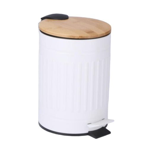 Step Trash Can 5L Easy to Clean Household Dustbin for Office Restroom Toilet White