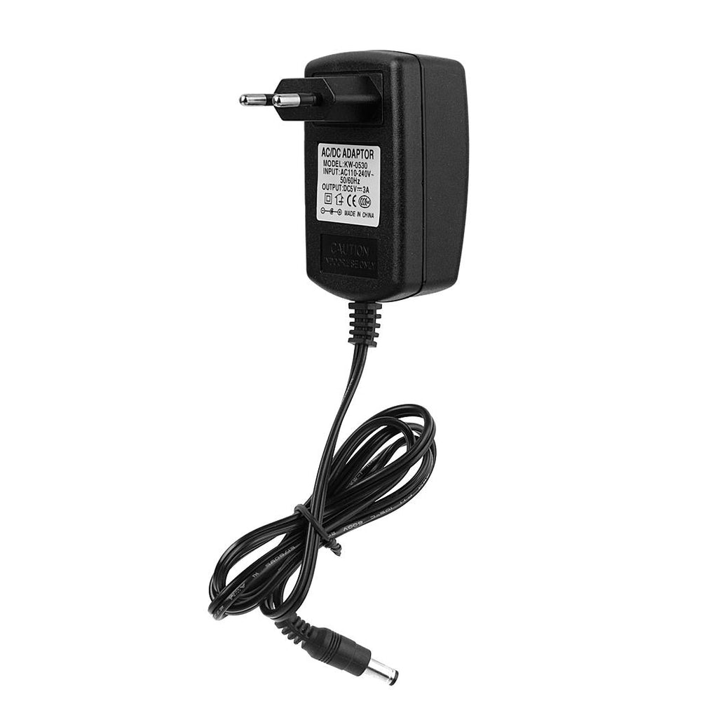 Crofta EU AC 100-240V to DC 5V 3A Power Supply Charger Converter Adapter 5.5mm