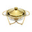 Crofta Chafing Dish for Buffet 2L Chafers for Catering for Chafing Dinners Catering Gold