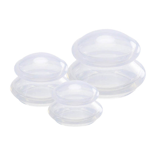 3x Silicone Cupping Set Vacuum Cupping Cup for Shoulder Arm Body Massage Clear