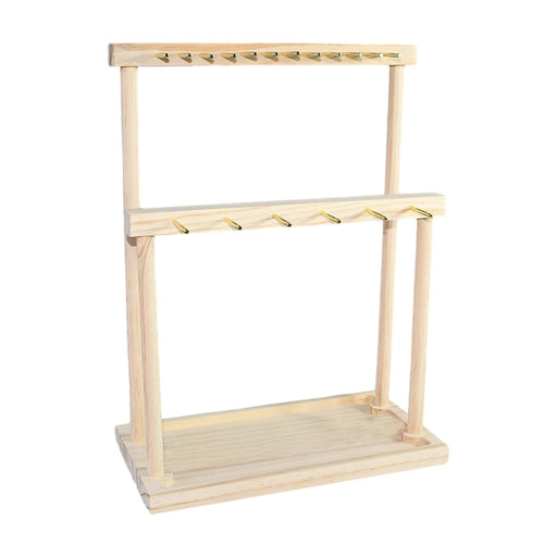 Crofta Jewelry Organizer Modern Stable for Retail Show Personal Exhibition Showcase Beige 6 and 24