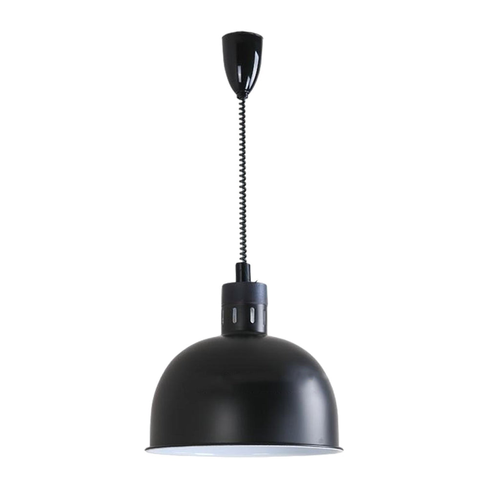 Crofta Food Warming Lamp Hanging Retractable Heat Lamp for Cafeteria Kitchen Buffet Black