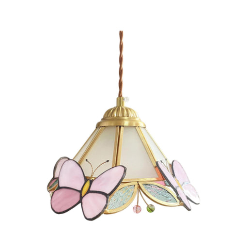 Crofta Pendant Lamp Craft Sturdy Stained Glass Lamp for Indoor Hallway Entryway Frosted