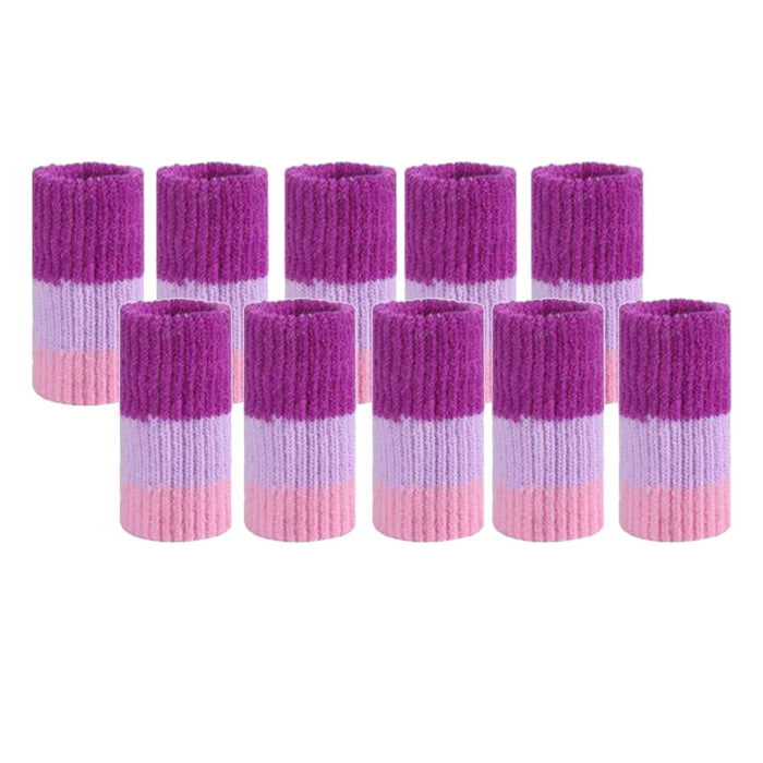 10Pcs Finger Sleeves Protectors Elastic for Relieving Pain Cycling Biking Purple