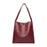 Crofta Women's Leather Shoulder Bag Satchel Elegant Bucket Bag for Outdoor Vacation Red