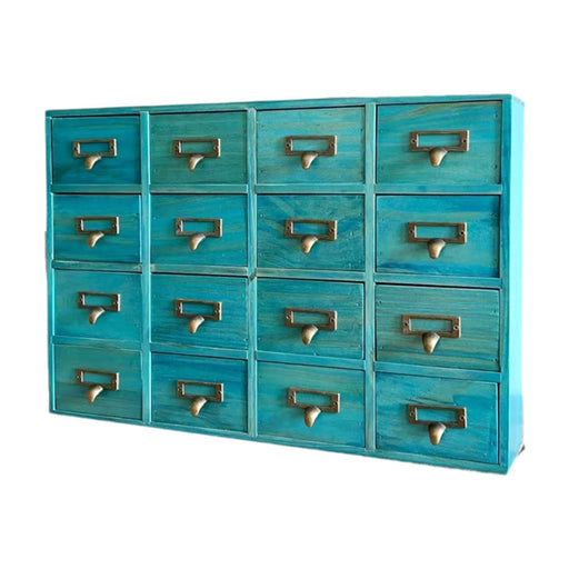 Crofta Storage Drawers Dresser Desk Drawer Organizer for Home Living Room Apartment Blue