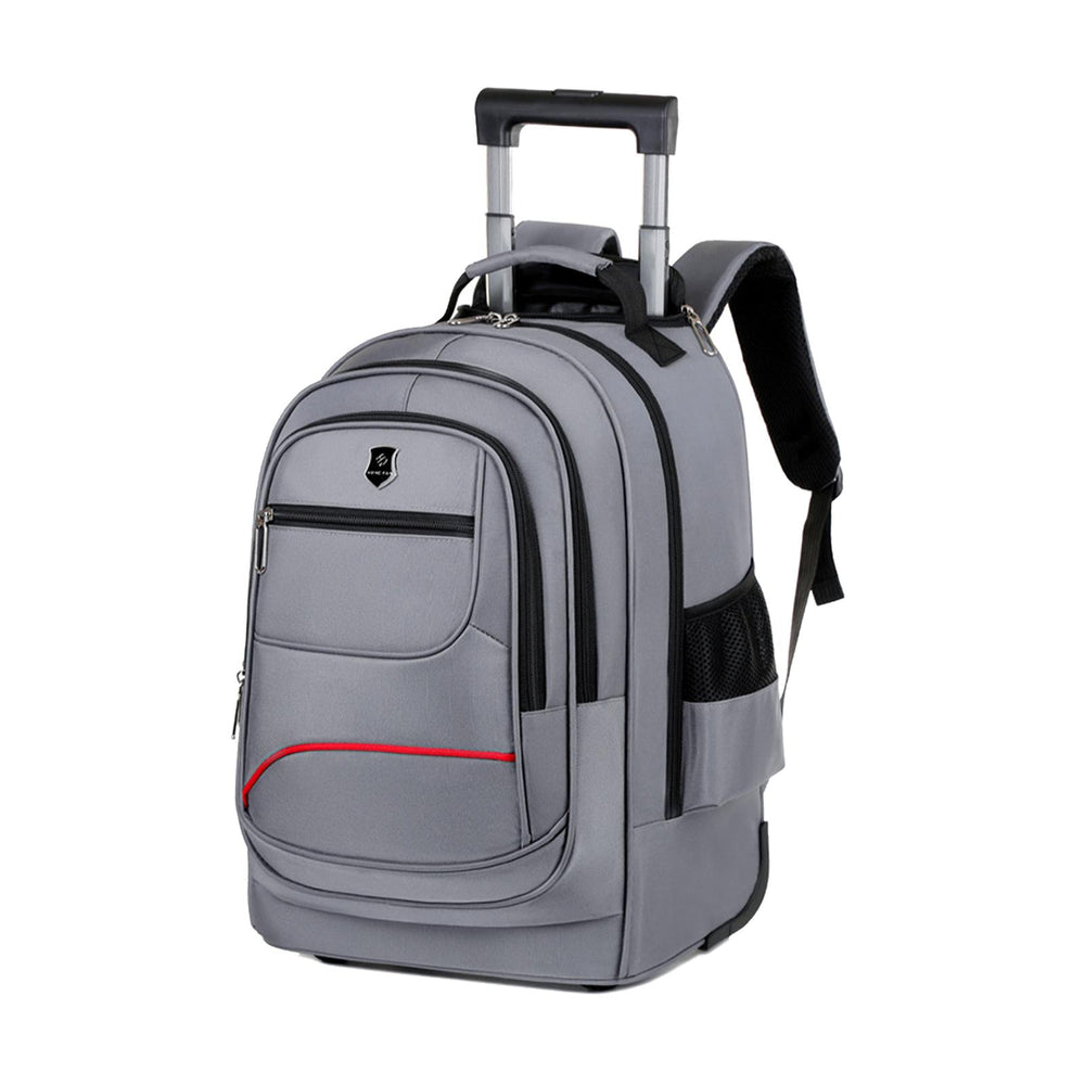 Crofta Rolling Backpack Portable Carry on Luggage Bag for Adults Overnight Business Gray