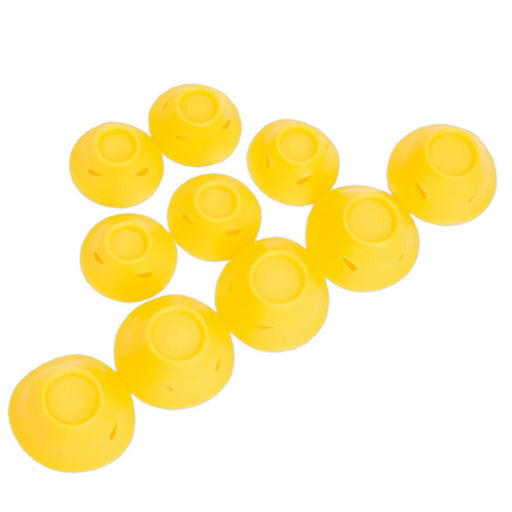 Crofta 10 Pieces Silicone Hair Rollers Curling Rods Headband Gift Household Durable Yellow