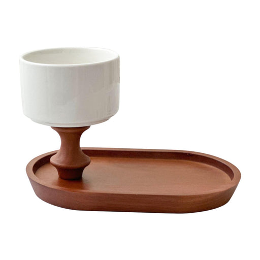 Crofta Ceramic Goblet Tray Jewellery Dish for Living Room Desktop Ornament Entrance