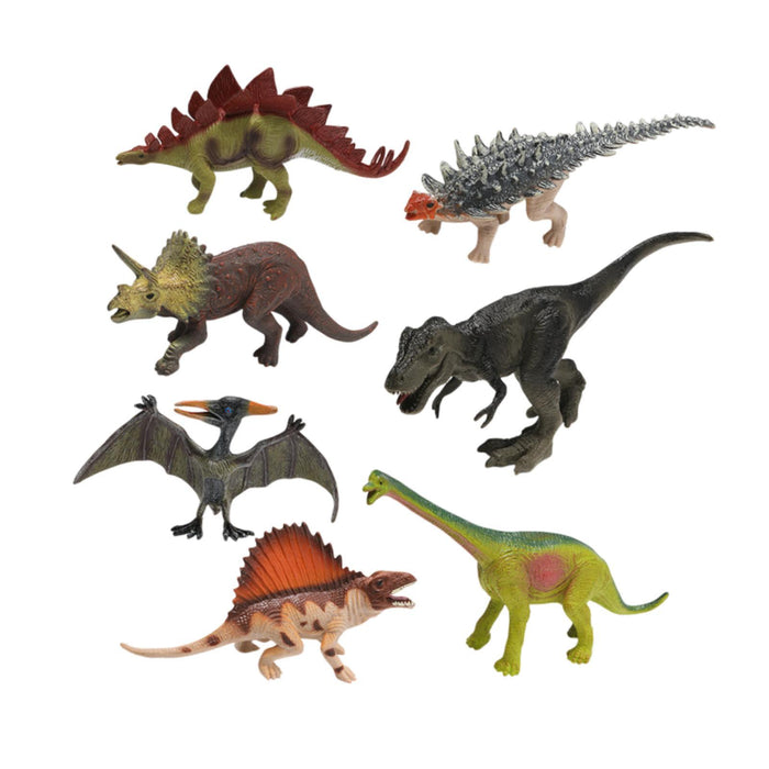 Crofta 7 Pieces Dinosaur Figure Dinosaur Toy for Age 3 4 5 6 Years Old Kids Holiday