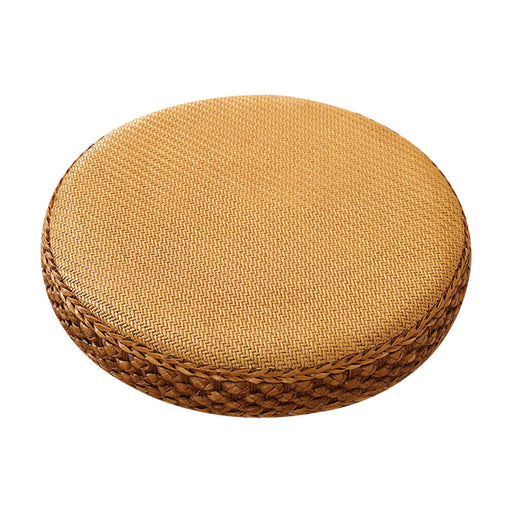 Crofta Woven Seat Cushion Flat Meditation Cushion for Yoga Room Indoor Outdoor Home Light Brown