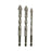 Crofta 3Pcs Four Flute Sawtooth Eccentric Drill Bits Home Drill Bits for Brick Tile