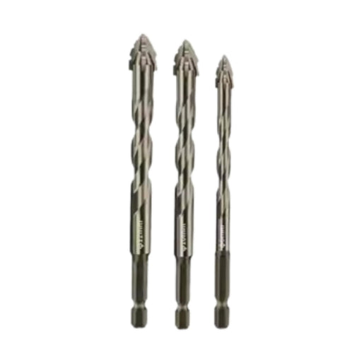 Crofta 3Pcs Four Flute Sawtooth Eccentric Drill Bits Home Drill Bits for Brick Tile