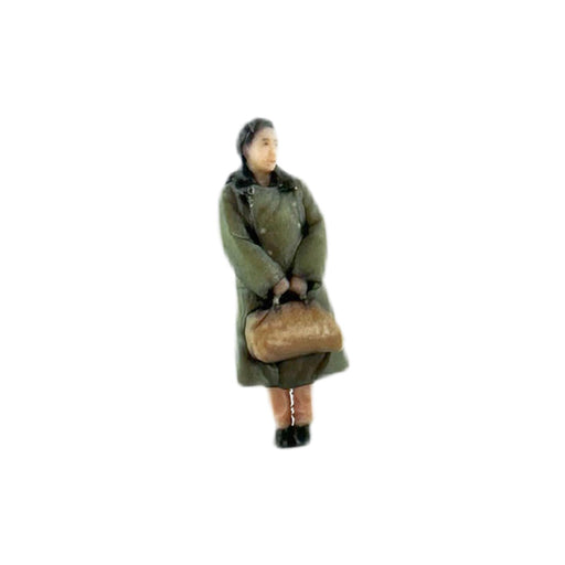 Crofta 1:64 Realistic Diorama Character Figure for Micro Landscapes Dollhouse Decor Standing With Bag