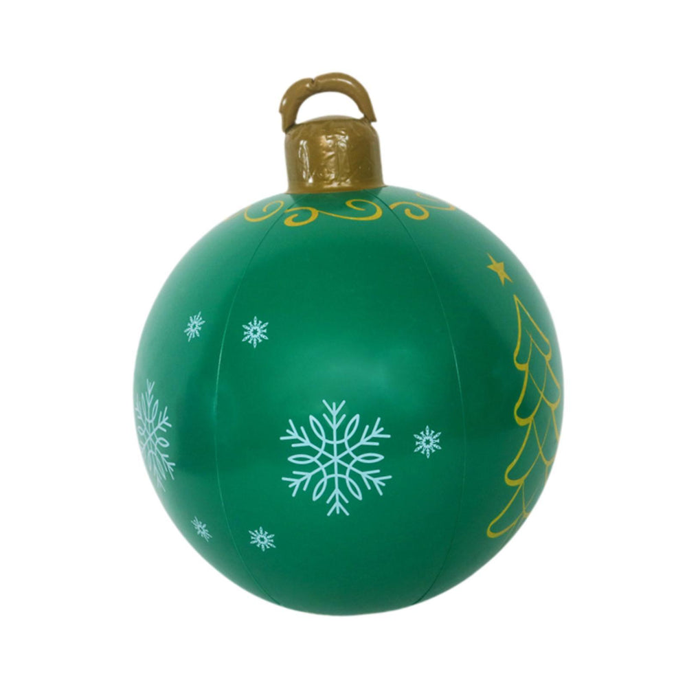 Crofta 19inch PVC Inflatable Christmas Ball Ornament Accessory Versatile Xmas Decor Style B